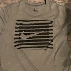 Grey nike dri fit shirt